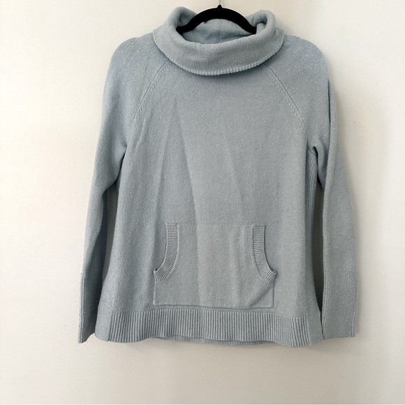 Loft Cowl-Turtle Neck Sweater Pullover Baby Blue Size Medium - Picture 1 of 11